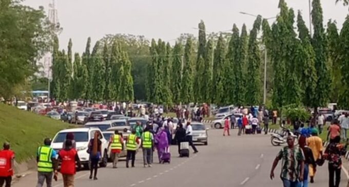 Passengers stranded, flights cancelled as labour unions storm Abuja airport